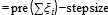 =pre(sum(xi_i)) - stepsize