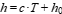 h=c*T+h_0